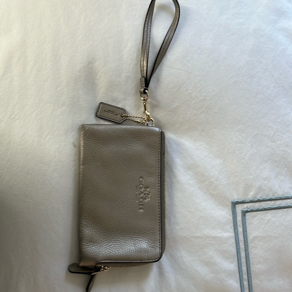 Coach Two Zipper Wristlet - Picture 1 of 4